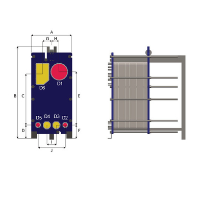 EPDM-Gasketplatten-Wärmetauscher-Dampfer für Kühlsystem