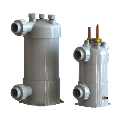 Hochwertige Aquarien-Kühler Kühlspirale Wärmetauscher aus Titan-PVC-Schale für die Aquakultur
